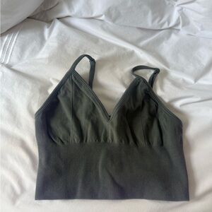 All Dark Green Bralette Top